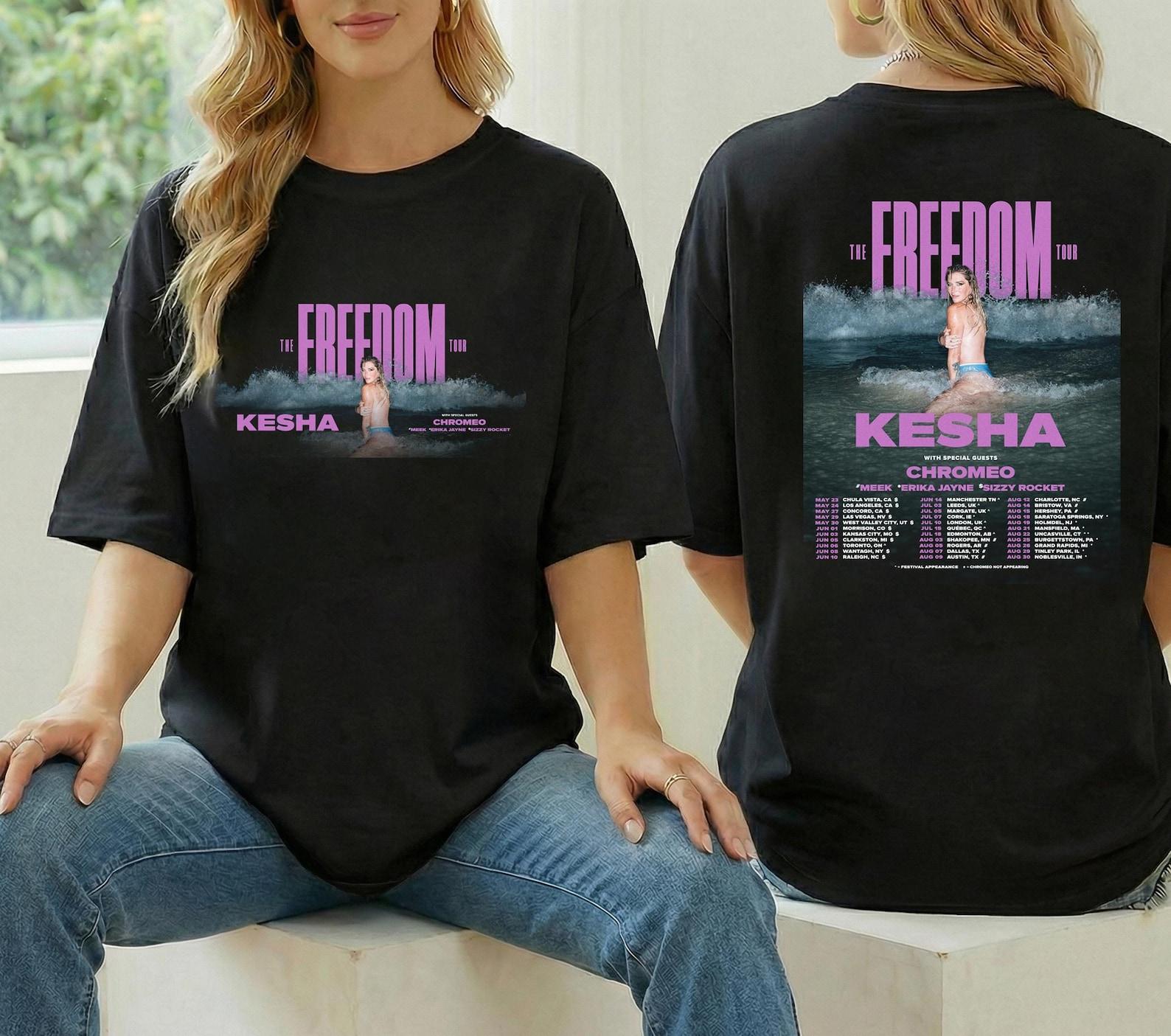 Kesha The Freedom Tour 2026 Shirt, Kesha Concert Apparel, Kesha Fan Gift, Kesha Graphic Shirt, Kesha Merch, Kesha Tour 2026 Shirt, Kesha Tee 2XL
