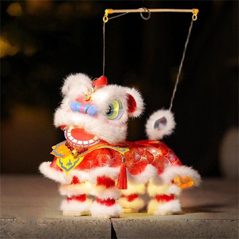 Chinese New Year Craft Kits Lions Dance Themed Lanterns Easy Assembly Holiday Classroom Activity Supplies