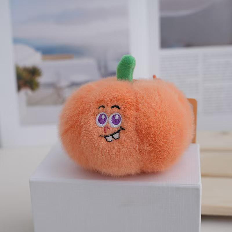 Fruit & Veggie Plush Keychain: Durian, Watermelon, Banana Charms for Kids