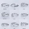 New Minimalist Inlaid Cubic Zircon 12 Constellation Zodiac Sign Rings for Women Simple Silver Color Adjustable Ring Jewelry Gift