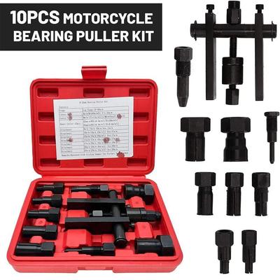 10pcs Practical Bearing Puller Motorcycle Bearing Removal Tool Puller with Box Motorcycle Internal Bearing Puller Kits
