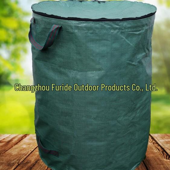 Green Garden Leaf Storage Bag with Lid - Agricultural and Forestry Use