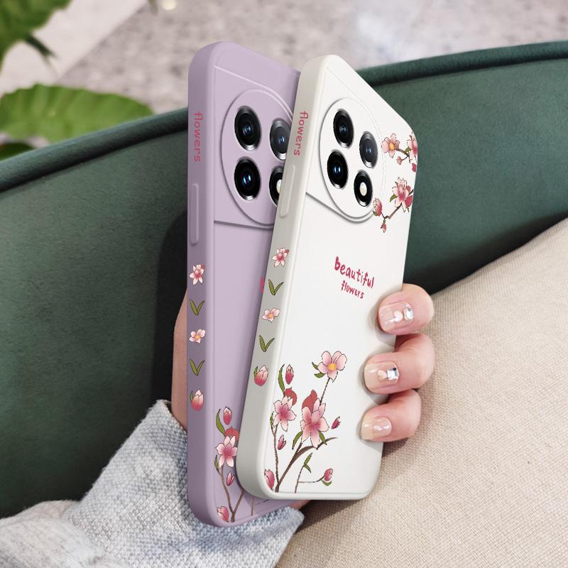 Beautiful Peach Phone Case For Oneplus 12 12R 11 11R 10 10R 10T 9R 9RT 9 8T 8 7 7T Pro 5G Liquid Silicone Cover