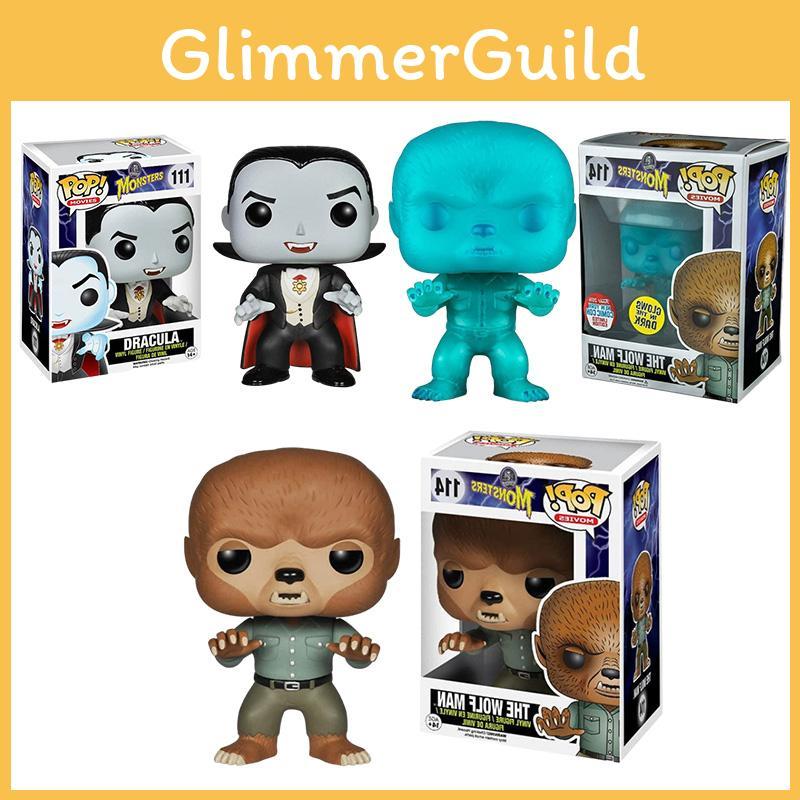 Detailed Monster Wolfman Vampire Dracula Toy Figure 9cm Made Of Rubber Vampire 111 Werewolf 114 Night Glow