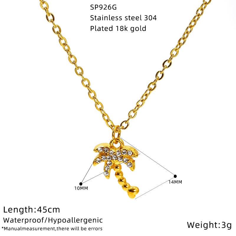 

Beach Ocean Series Diamond Fish Necklace Women S Light Luxury Premium Titanium Steel Pendant
