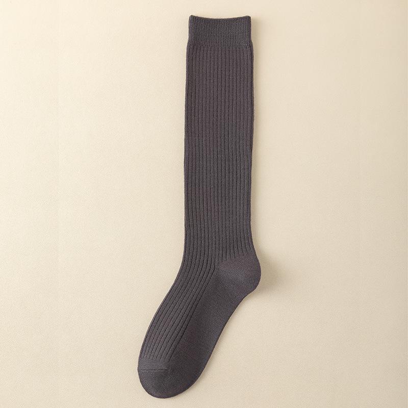 Women's Over-the-Knee Wool Socks with Velvet Lining: Thick, Warm, and Slimming for Fall and Winter