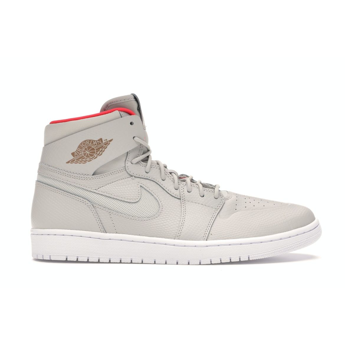 

Air Jordan 1 High Nouveau Medium Beige Мужские кроссовки Серые Pure-Platinum Pure-Platinum-Bright-Crimson-White 819176-050