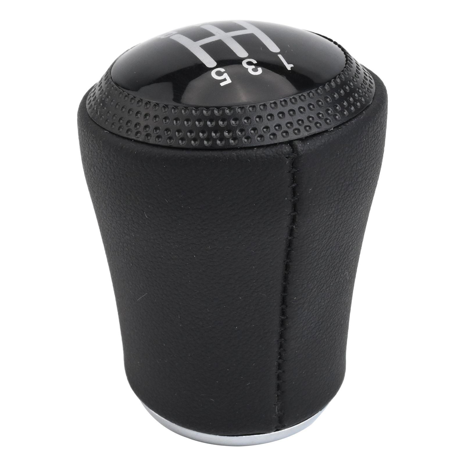 5 Speed Knob Black PU Leather 5 Speed Black Easy Installation Personalized Car Accessory Premium Leather Finish China Mainland