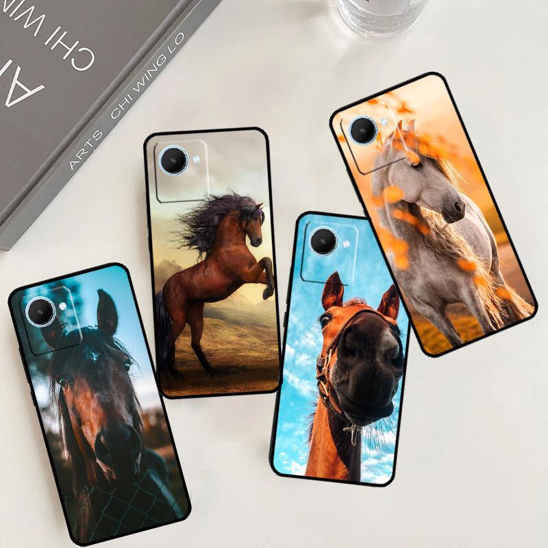 Horse Animal For Realme 11 9 10 12 Pro Plus C55 C53 C51 C33 C31 C30 C25s C21Y C15 GT3 GT5 GT Neo5 Case