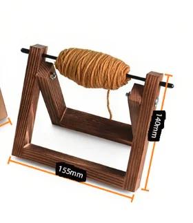

Top Quality Wooden Yarn Ball Holder Horizontal Storage Rack for Crochet Knitting Tassel Organizer Spinning Wheel Craft Accessory others&others