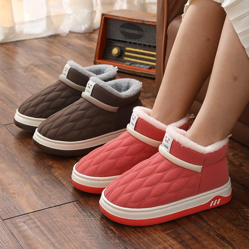 New High-top Cotton Shoes, Couple Models, Warm In Winter, Can Be Worn Outside, Cold-proof, Thickened Leather Waterproof Cotton Shoes