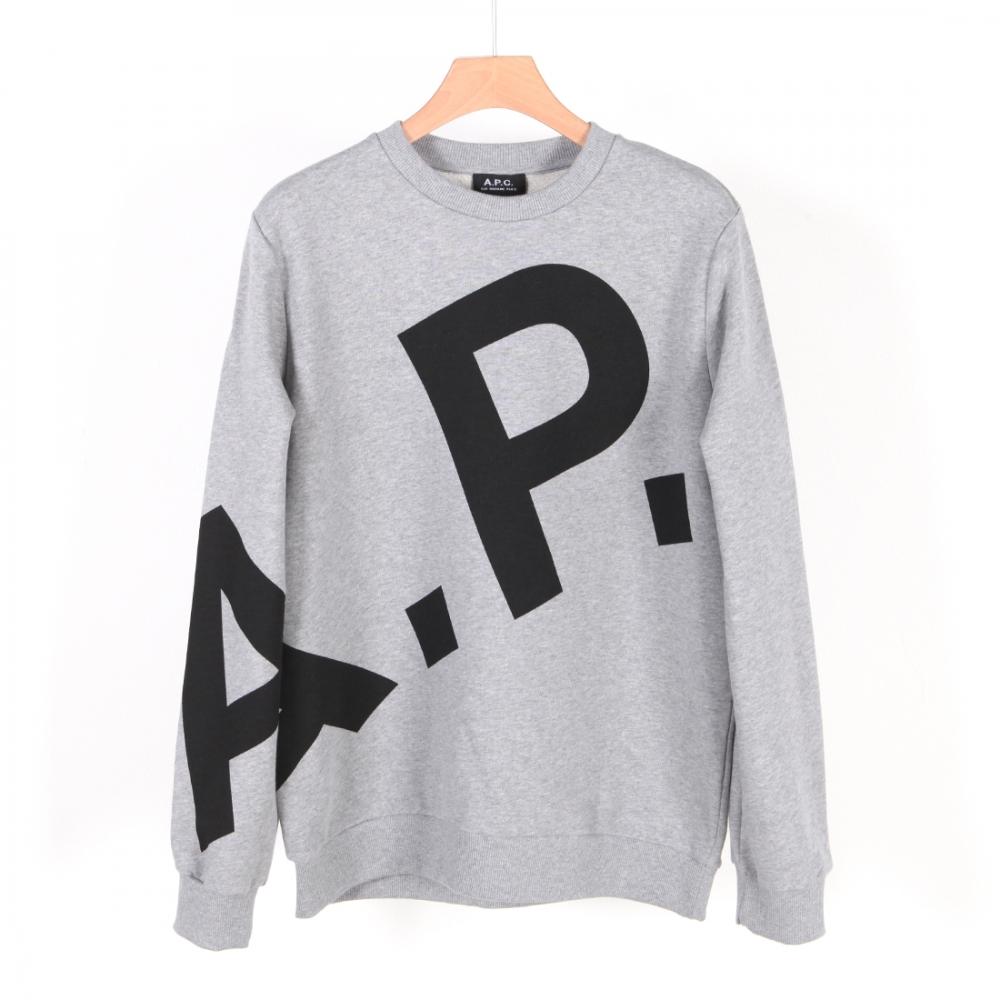 

23FW Толстовка APC CORY Corey Big Logo Серая COFBQM27817PLB S