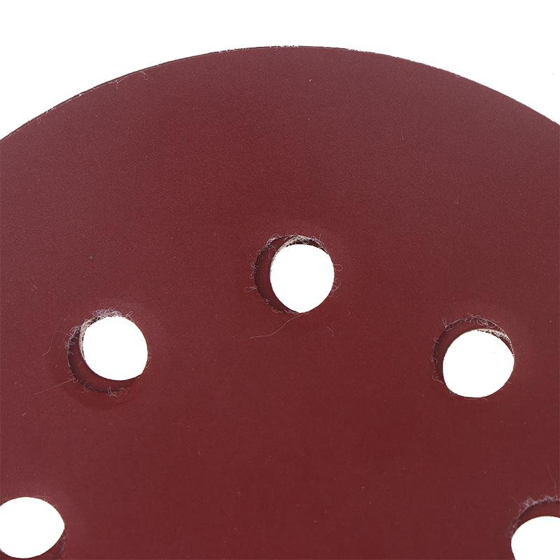 10Pcs 5 Inch 8-Hole Alumina Sanding Pad Sanding Sheet Polishing Sand Paper Sanding Discs Abrasive Polishing Tool For Metal Wood