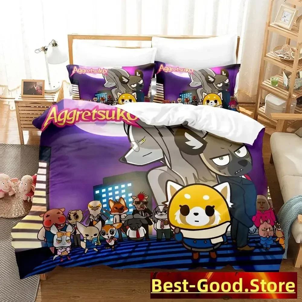 

Aggretsuko Bedding Set Single Twin Full Queen King Size Bed Set Aldult Kid Bedroom Duvetcover Sets Anime Parure De Lit Bed 70x133cm 2pcs