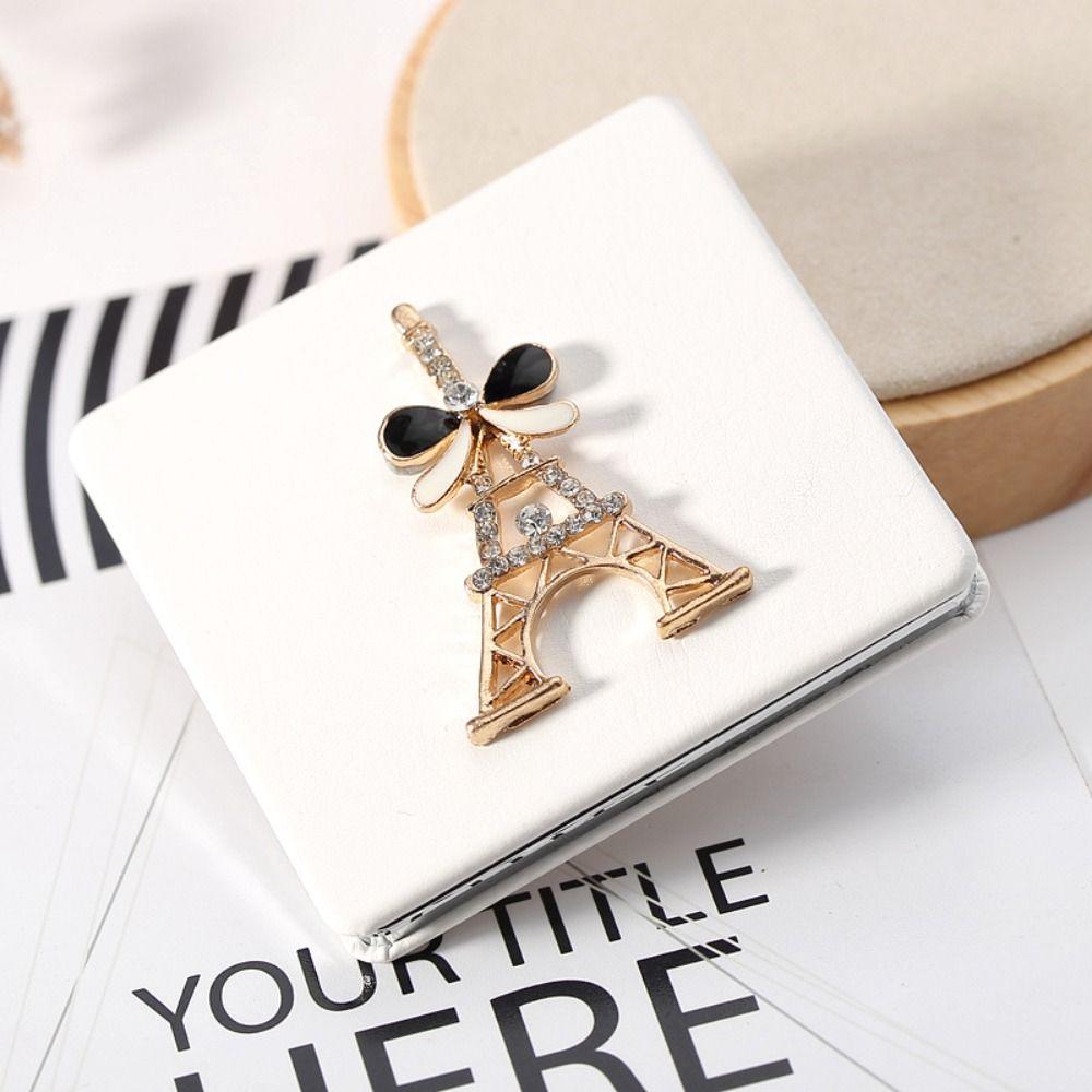 

White Small Mirror Double-sided Pocket Mirror Mini Portable Mirror Students girl