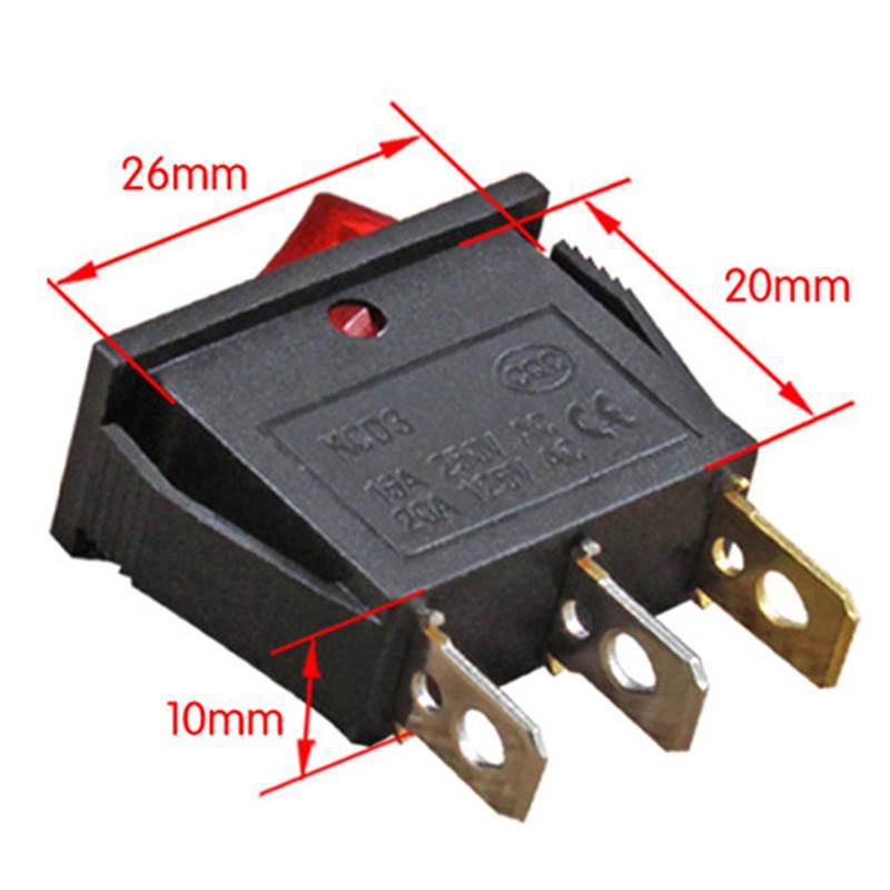 5 buc. Întrerupător cu bascul de putere pentru aragazul de orez, cu 3 pini, treaptă a doua, comutator unic