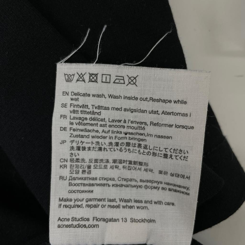 ACNE STUDIOS Black x Blue Face Patch T-Shirt tops M blackUsed