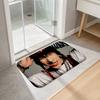 Hongjoong Print Flannel Kitchen Mat Christmas Soft Area Rug Non Slip Floor Carpet Home Decoration