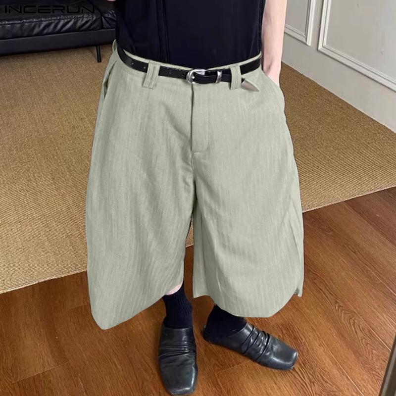 INCERUN Pánské Capri na zip Ležérní Volné Široké nohavice Krátké kalhoty Šortky