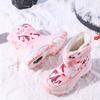 Autumn/Winter High-Top Kids Winter Snow Boots Cotton Shoes Fluffy Wolf Teeth Non-slip Warm Girls Snow High Top Sports Shoes