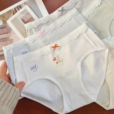 Calcinhas Femininas de Algodão Puro Antibacteriano N9303 - Macias, Fofas, Cavalo Estendido, Design Triangular
