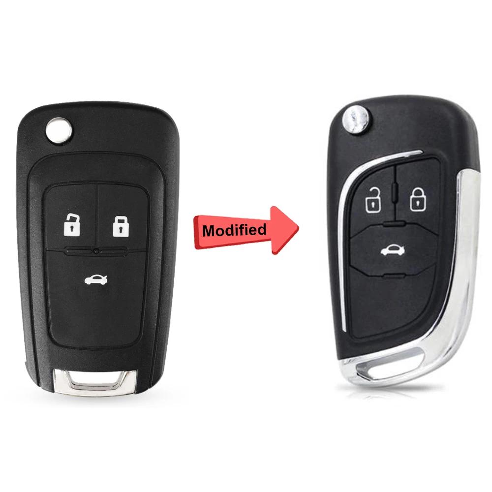 For Chevrolet Cruze Epica Lova Camaro Aveo Orlando For Volt Sonic Impala Equinox Modified Folding Remote Flip Car Key Shell Case