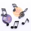 6Pcs Fun Notes Fridge Magnets Stickers Anti-slip Fridge Decoration Memo Pad Fixation Piano Clef Memo Magnets Refrigerator Decoration