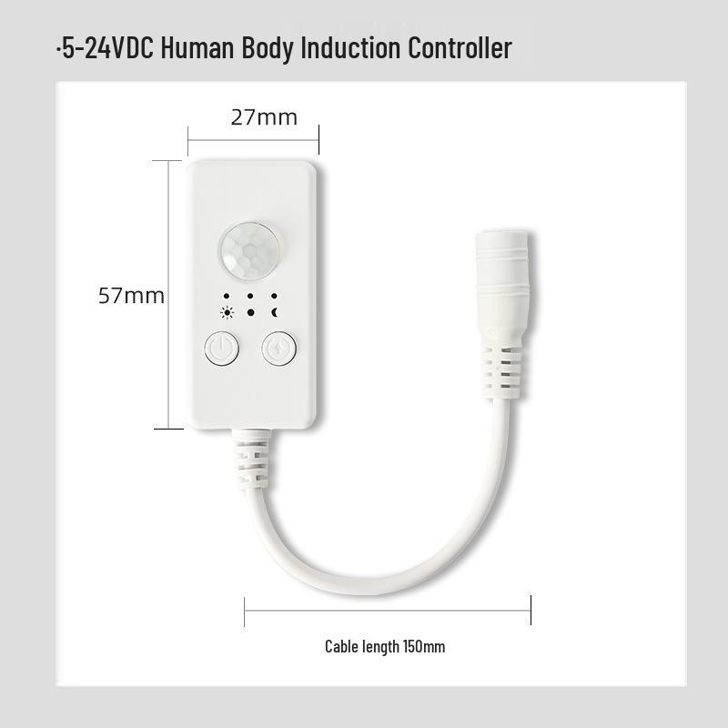 

Rechargeable Smart LED Strip Dimmer with Infrared Sensor, USB 5V-24V, DC12V Battery Box. DC 5V-24V IR Sensor Controller