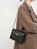 Women's Genuine Leather Cowhide Quilted Crossbody Bag with Chain - 2026 Model