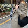 Frosted leather dumpling bag 2025 new Korean version classic versatile shoulder bag large capacity pleated oblique span bag women
