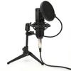 Condenser Microphone 3.5mm Plug with Adjustable Tripod Set Kit for Broadcast Recording