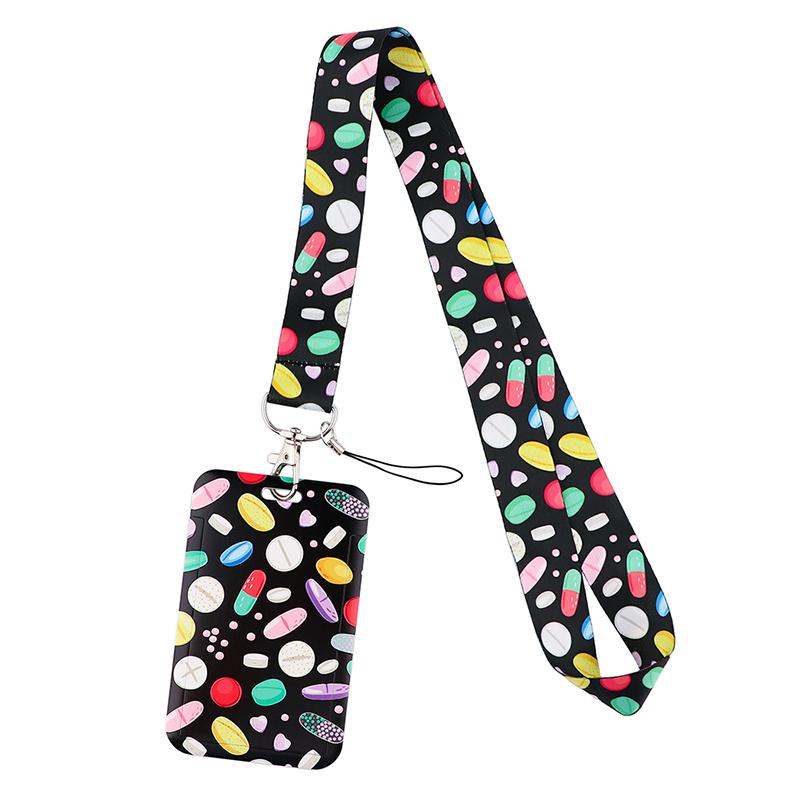 Medical signs Credential Holder Keychains Neck Lanyard For Pass Card Credit Card Holder Keychain Straps Mobile Phone Wholesale