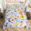Hummingbird Floral Duvet Cover Birds Bedding Set Blue Green Spring Wild Animals Botanical Comforter Cover Polyester Quilt Cover