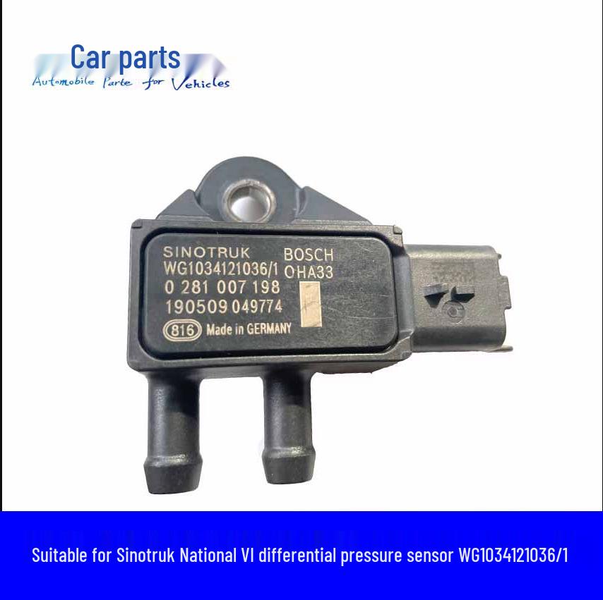 Sinotruk Howo T7 Shandeka National VI Differential Pressure Sensor 0281007198 WG1034121036/1 Car aspect