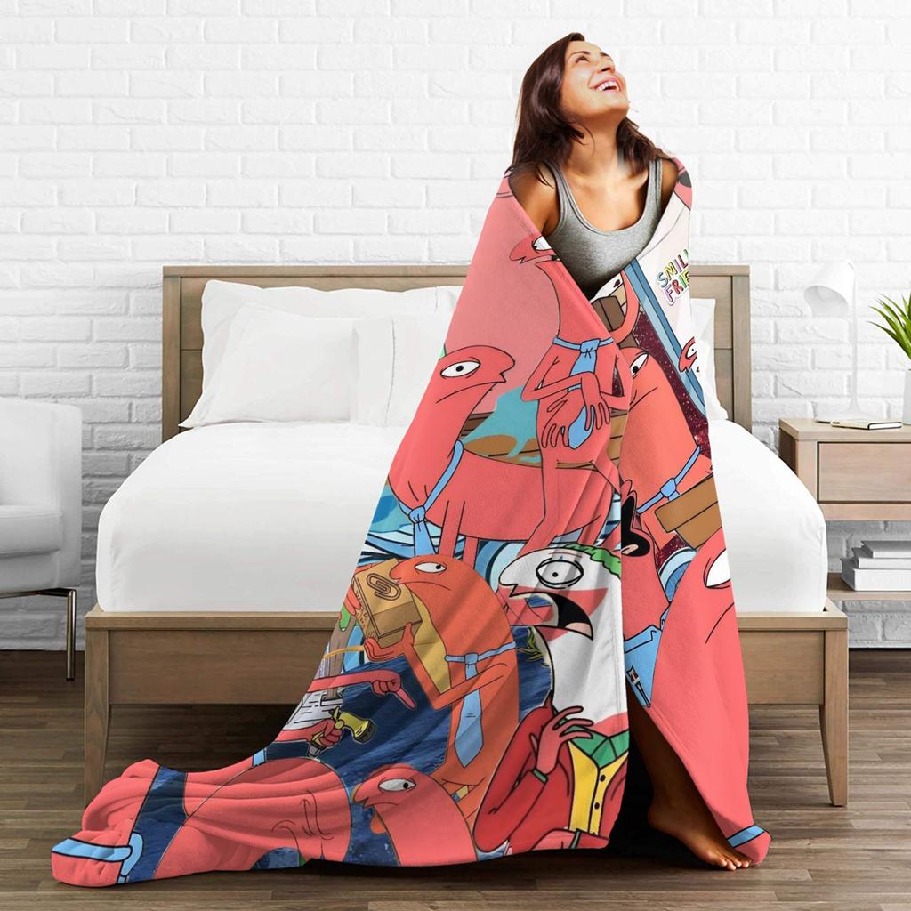 Smiling Friends Pim and Charlie  Blanket Multi-size Super Soft Cozy  Throw Blankets for Couch Sofa and Bed