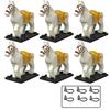 Medieval Military Building Blocks Cavalry Army Horse Animal Elephant Camel Wolf Crocodile Brick Toy Accessories S003