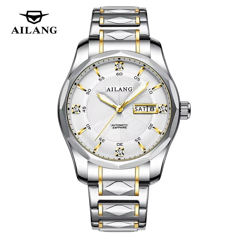 Klassische Hochwertige AILANG Uhren 8612 Wasserdicht Gold Kalender Business Mechanische Uhr Edelstahl Automatische Armbanduhr