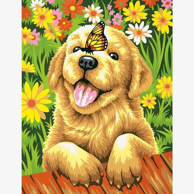 Buy DIY 5D Dog Diamond Painting Full Drill Rhinestone Cross Stitch