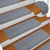 Self-adhesive Stair Treads 15 Pieces 65 X 21 X 4 Cm Clear Rectangular Edge