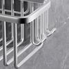 Bathroom Shower Storage Rack Aluminium Punch-Free Bathroom Hanging Basket Shower Room Shampoo Holder Toilet Organizer