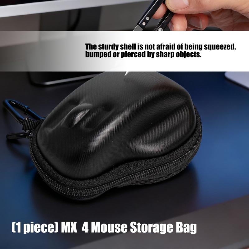 Étui rigide portable en EVA Sac de rangement pour souris pour 4 souris pour le voyage, le bureau, la maison, Étui seul