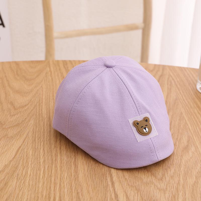 Benhui Baskenmütze mit Cartoon-Bär und Entenschnabel für Kinder im Alter von 1–3 Jahren – modische Mütze für Jungen und Mädchen