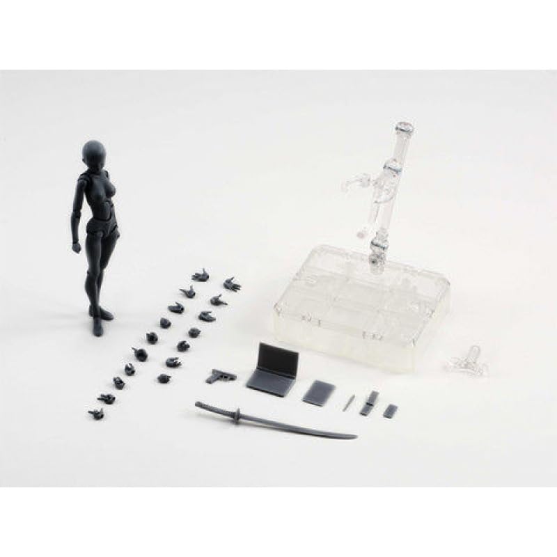 TOKIWANO Akční figurka Manekýn Ženský model Panenka pro kreslení DX PVC Model SHF se stojánkem Dárek Kreslící manekýnská figurka Model pro umělce Černá
