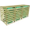 vidaXL Mülltonnenbox für 3 Tonnen 240 L Imprägniertes Holz