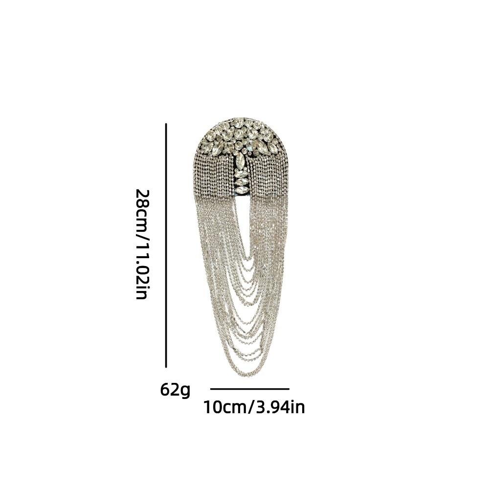 Zinc Zinc Alloy Tassel Epaulettes Rhinestone Shoulder Mark Classic Shoulder Board Choir Performance