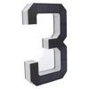 Solar Lighted House Number 3 Water Proof Auto Light Sensor LED Illuminated Address Number for Home Hotel Shop