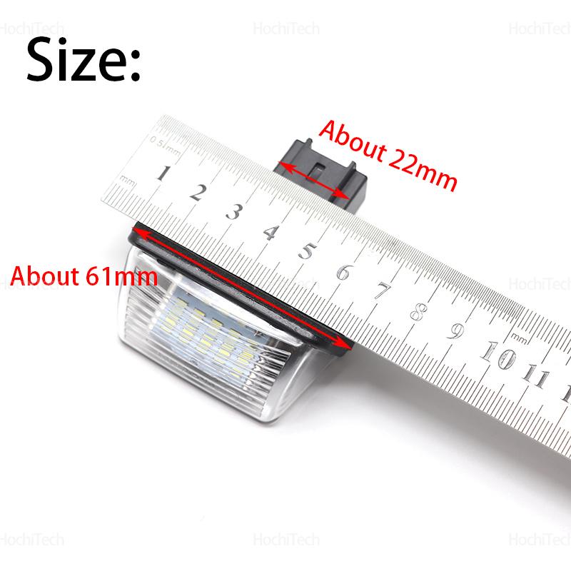For Peugeot 206 207 307 308 407 5008 Partner Citroen C3 C4 C5 Car LED License Number Plate Light Lamp White Light