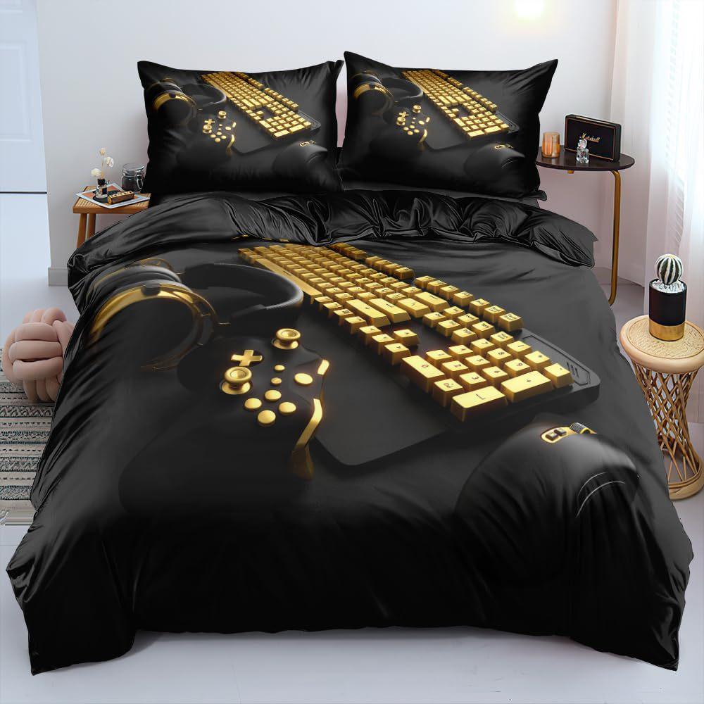 Gaming Console Down Comforter Set Bedding Set 3-piece Duvet Cover Set