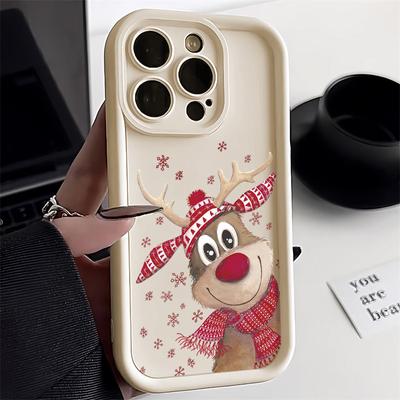 Vianočný obal na telefón pre iPhone 11 13 12 14 15 16 Pro Max XR XS Samsung A15 A55 A05 Redmi 12 13C OPPO A16 A18 A60 Reno 11 Vivo Y17S Y12 infinix note
