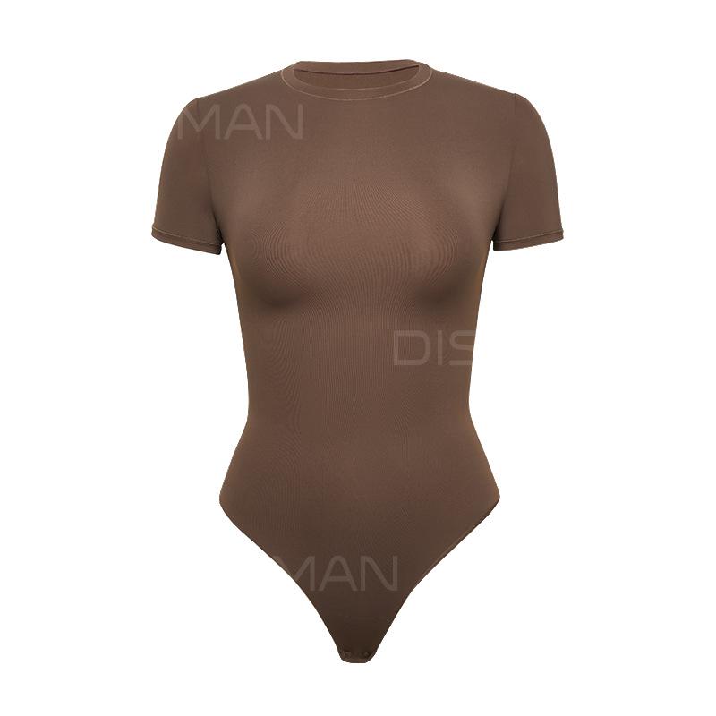 Hot-Selling European & American Style Slim-Fit Long Sleeve Bodysuit: Comfortable, Breathable, Seamless T-Shirt for Spring/Summer